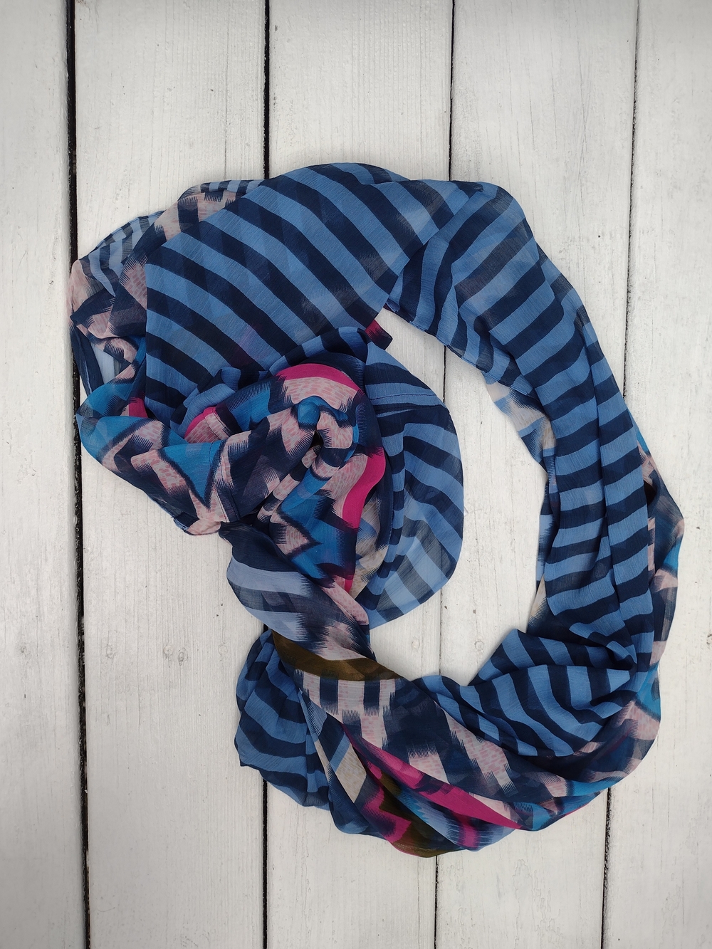 Multicolored Sheer Scarf